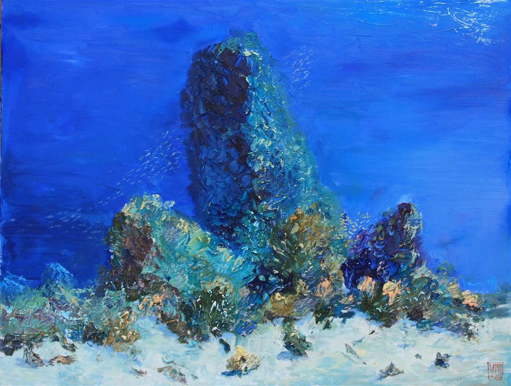 Guinness World Record Breaker Alexander Belozor Paints Underwater - 7