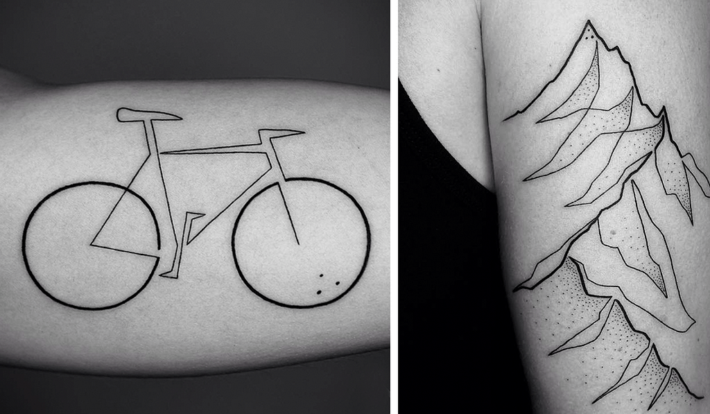 Minimalist Single Line Tattoos by Mo Ganji