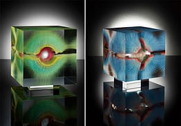 Geometric Paintings Suspended in Glass glass-71