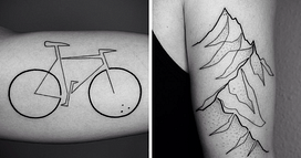 Minimalist Single Line Tattoos by Mo Ganji Single Line Tattoos