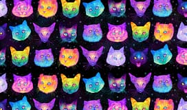 Galactic Cats: Jen Bartel’s Psychedelic Drawings Unite Cats And Space galactic cats