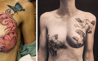 Tattoo Artists Cover The Scars Of Breast Cancer Survivors With Beautiful Tattoos