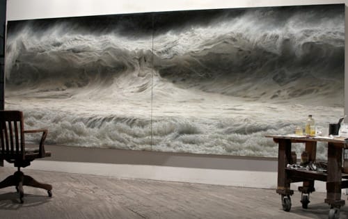 photorealistic paintings of ocean waves 2