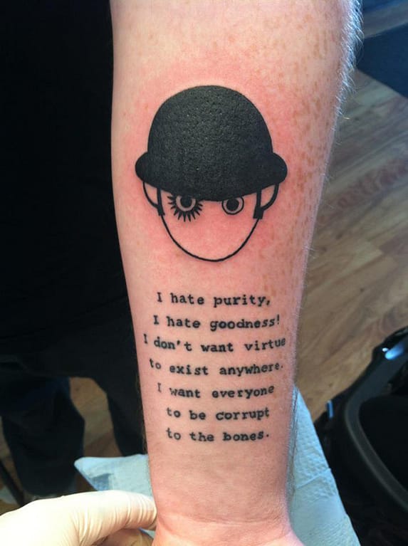 Book-Inspired Tattoos - Clockwork Orange Tattoo