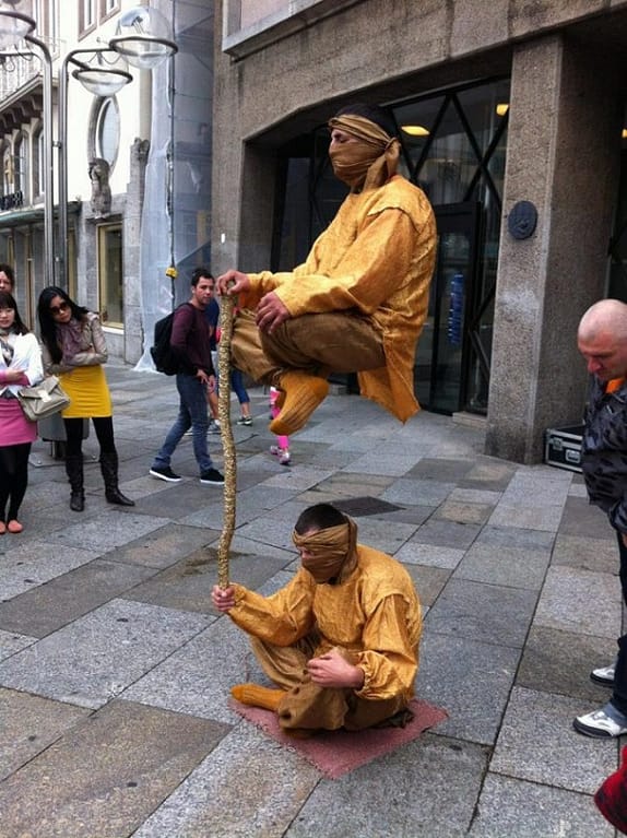 How do Levitating Street Performers Work?