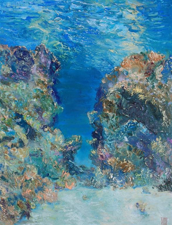 Guinness World Record Breaker Alexander Belozor Paints Underwater - 5