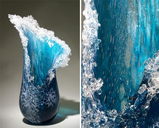 Ocean Wave Vases