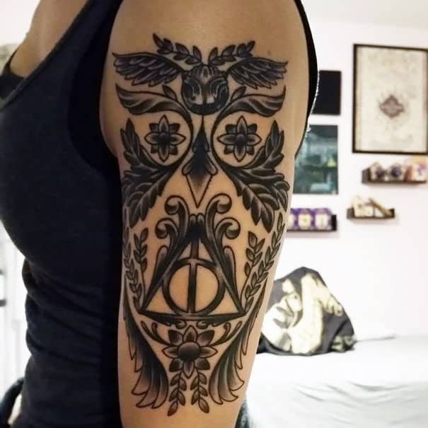 Book-Inspired Tattoos - Harry Potter Hidden Owl Tattoo