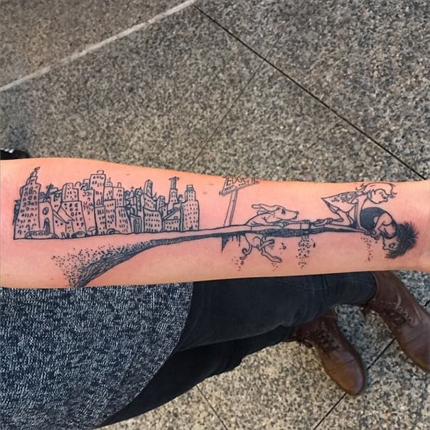 Book-Inspired Tattoos - Where The Side Walk Ends Tattoo