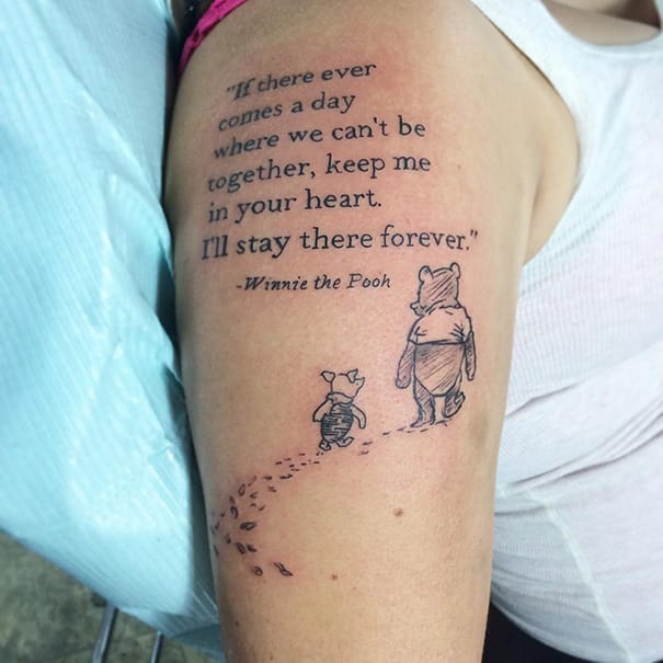 Book-Inspired Tattoos - Winnie The Pooh Tattoo