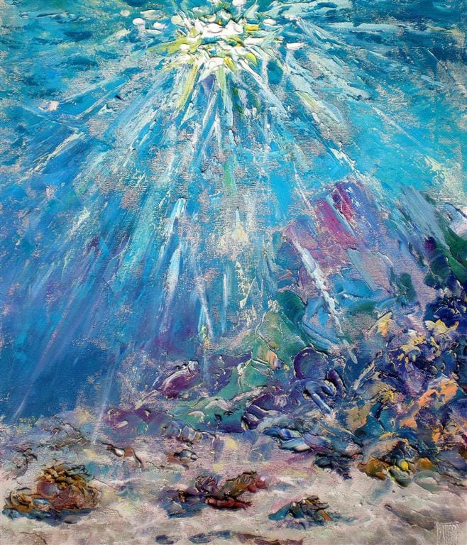 Guinness World Record Breaker Alexander Belozor Paints Underwater - 13