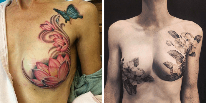Tattoo Artists Cover The Scars Of Breast Cancer Survivors With Beautiful Tattoos