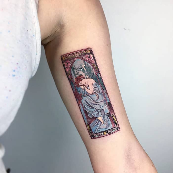 The-Times-Of-The-Day-Alfons-Mucha-tattoo