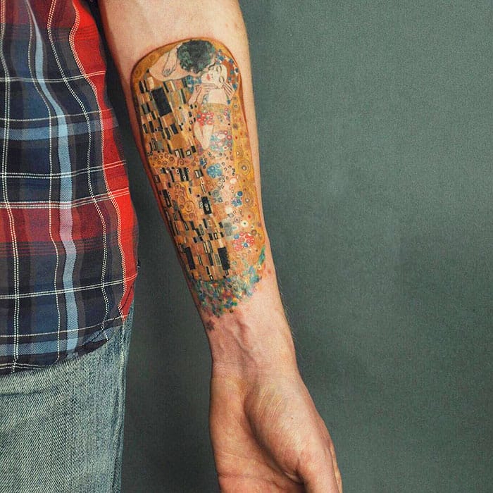 The-Kiss-Gustav-Klimt-tattoo