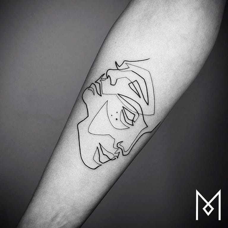 Single Line Tattoos