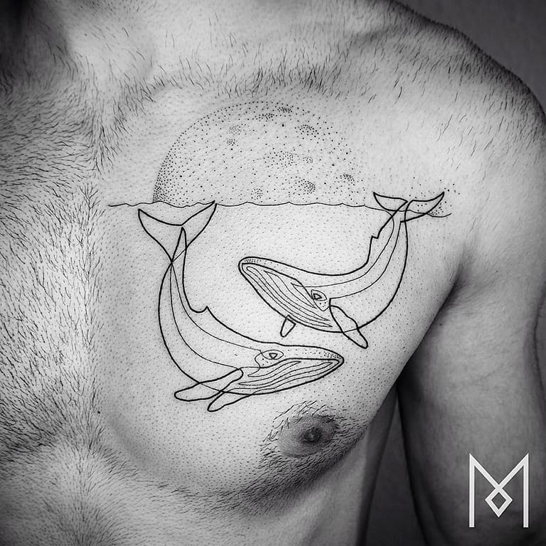 Single Line Tattoos