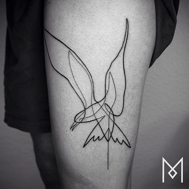 Single Line Tattoos