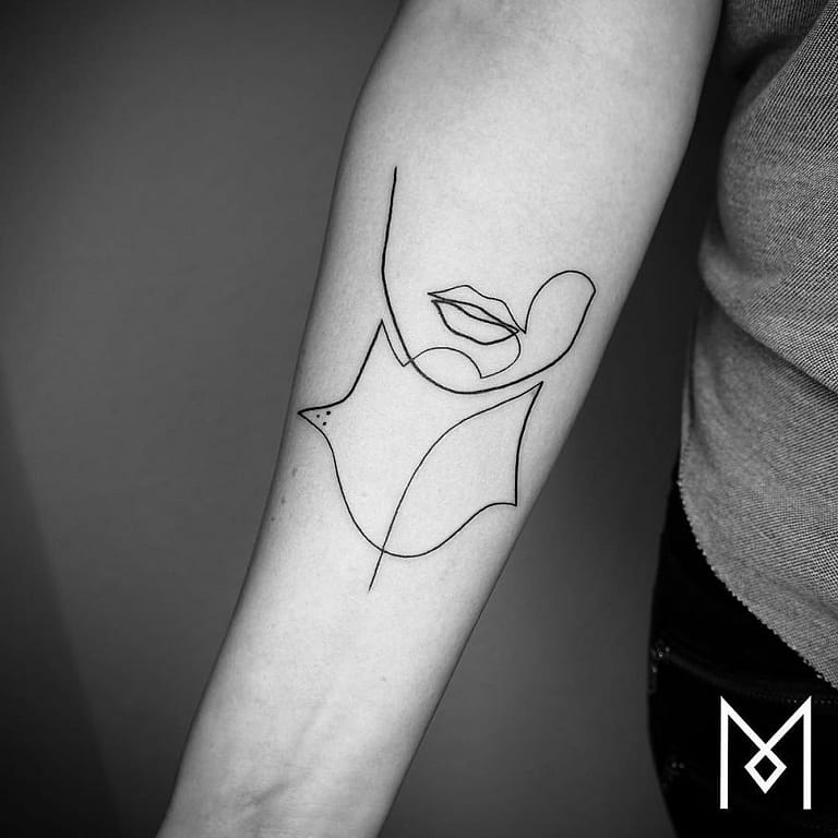 Single Line Tattoos