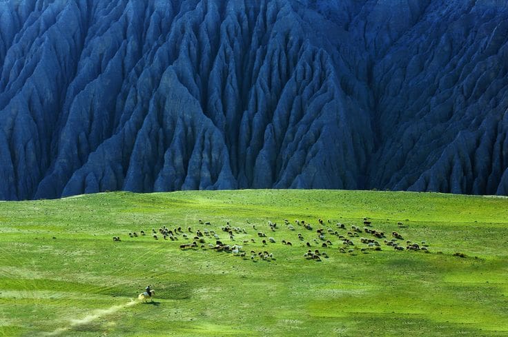 Dushanzi Grand Canyon in the Xinjiang Province