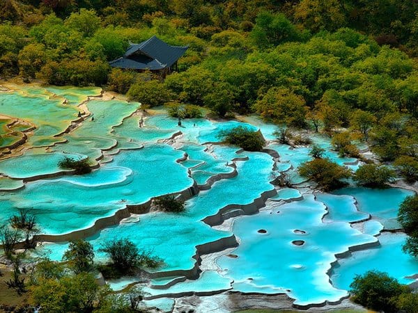 Turquoise pools in Huanglong