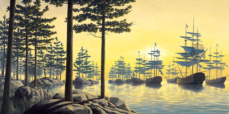 25 Mind-Bending Optical Illusion Paintings By Rob Gonsalves