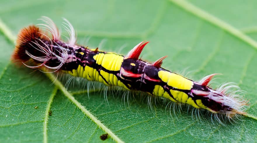 Caterpillar Moth Butterfly Before After Metamorphosis - Blue Morpho 01