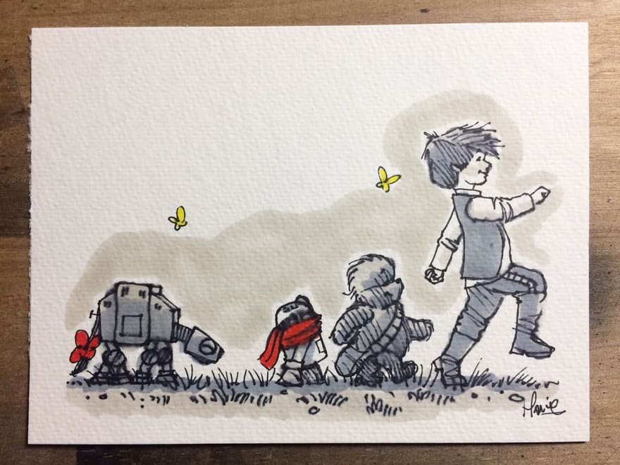 Winnie The Pooh And Friends awaken as Star Wars Characters