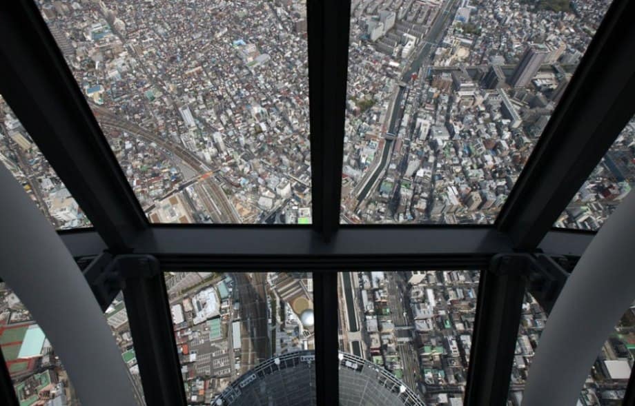 24 of the most creepy places on the planet to look down (56 HQ Photos) The Skytree is the tallest tower in the world and the second tallest structure, with a full height of 2080 feet.