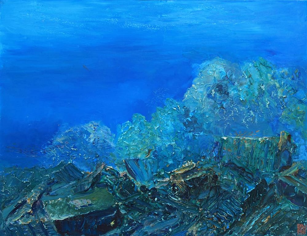 Guinness World Record Breaker Alexander Belozor Paints Underwater - 6